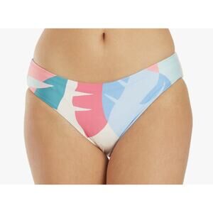 Splendid Mosaic Palm Reversible Stripe Retro Bikini Bottom | L, Multi Pink NEW